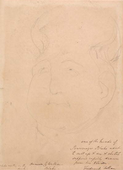 幻想的な頭 作： William Blake